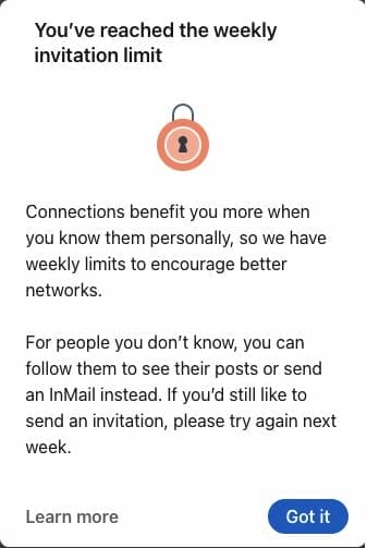 New LinkedIn Connection Request Limits 2021