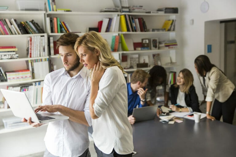 young people in the office