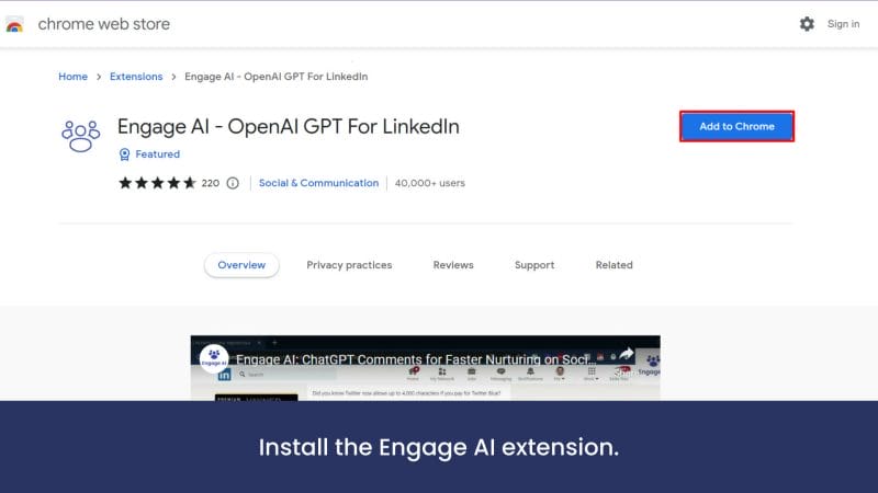 install engage ai extension
