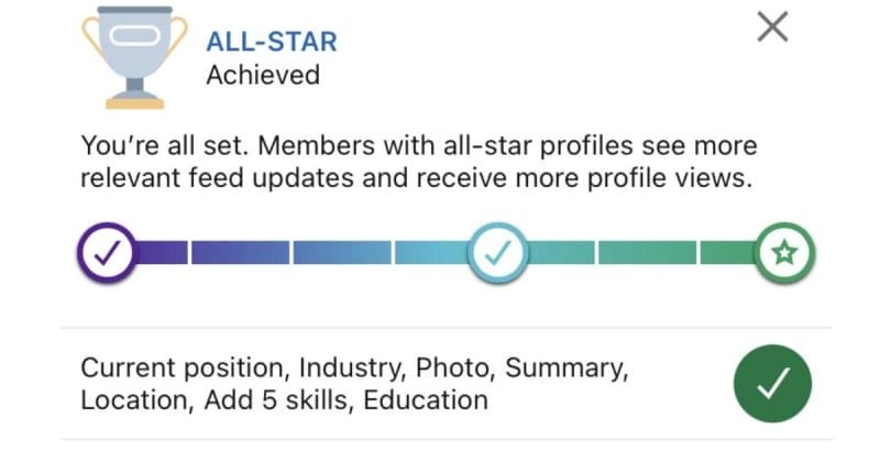 complete your linkedin profile