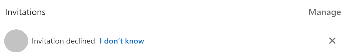 'i don't know' option on linkedin