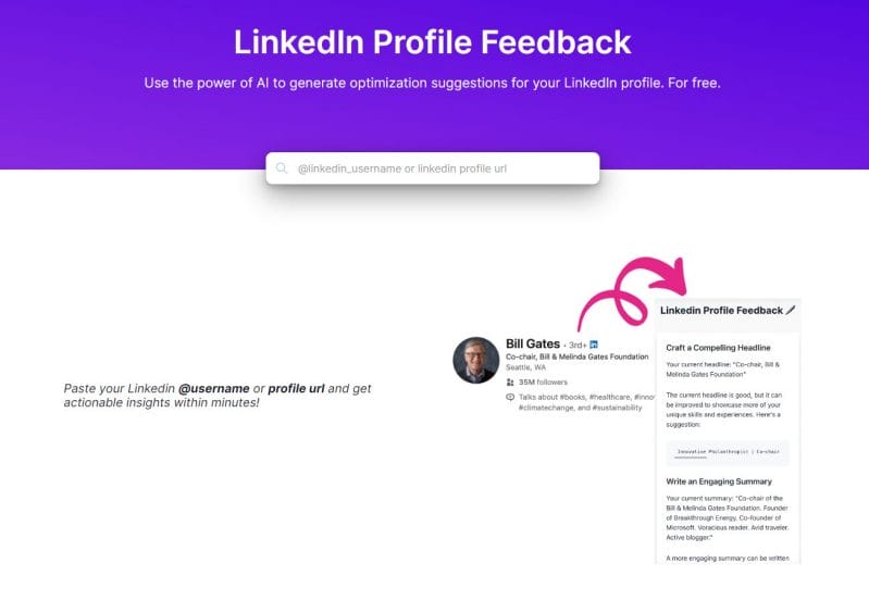 linkedin profile feedback