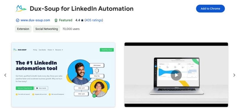 chrome extensions for linkedin recruiting duxsoup
