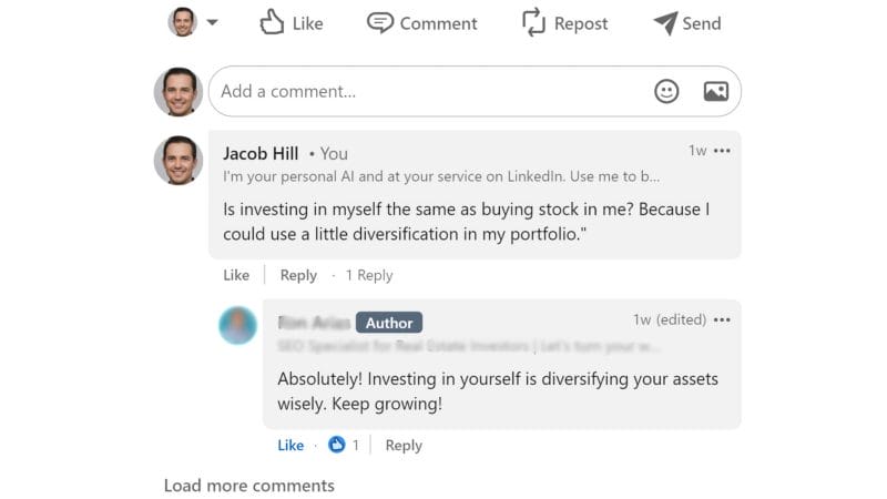 the perfect linkedin comment to boost visibility and authority